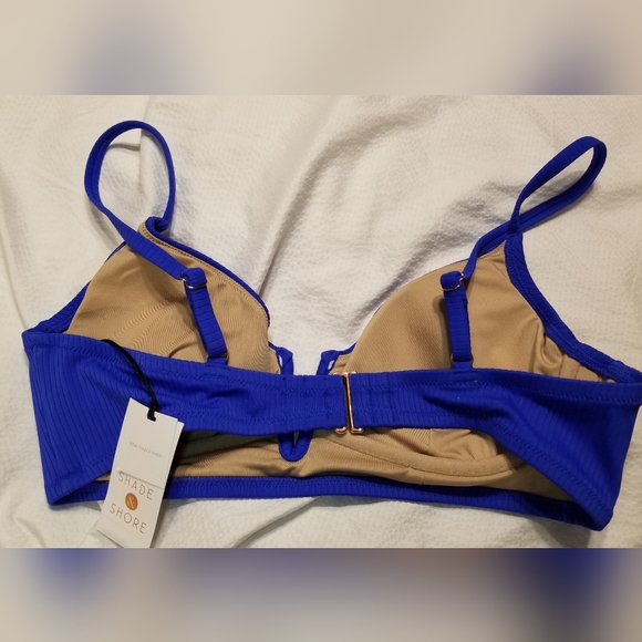 NWT UNDERWIRE V FEATURE BUST LINE SWIM SWIMSUIT BRA TOP ADJUSTABLE STRAP - Picture 2 of 2